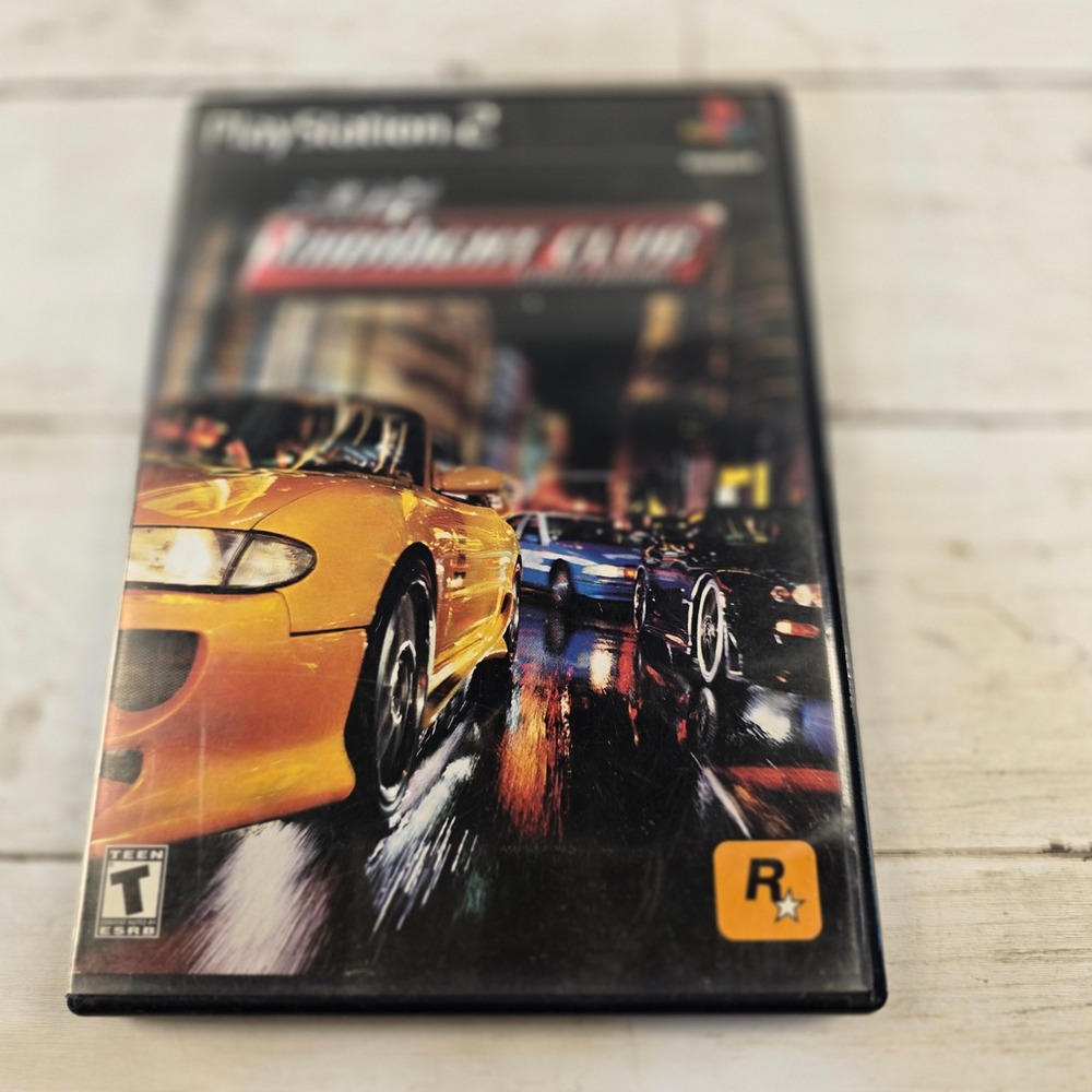 Midnight Club Street Racing Sony PlayStation 2 PS2 Rockstar Games Blue Disc CIB